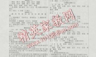 五年级上册语文练习册答案